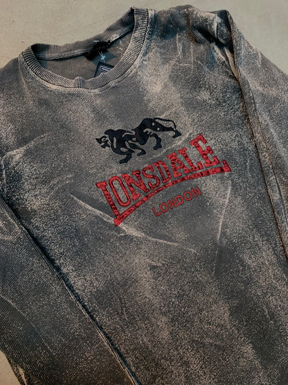Vintage LONSDALE Gray Long Sleeve T-Shirt