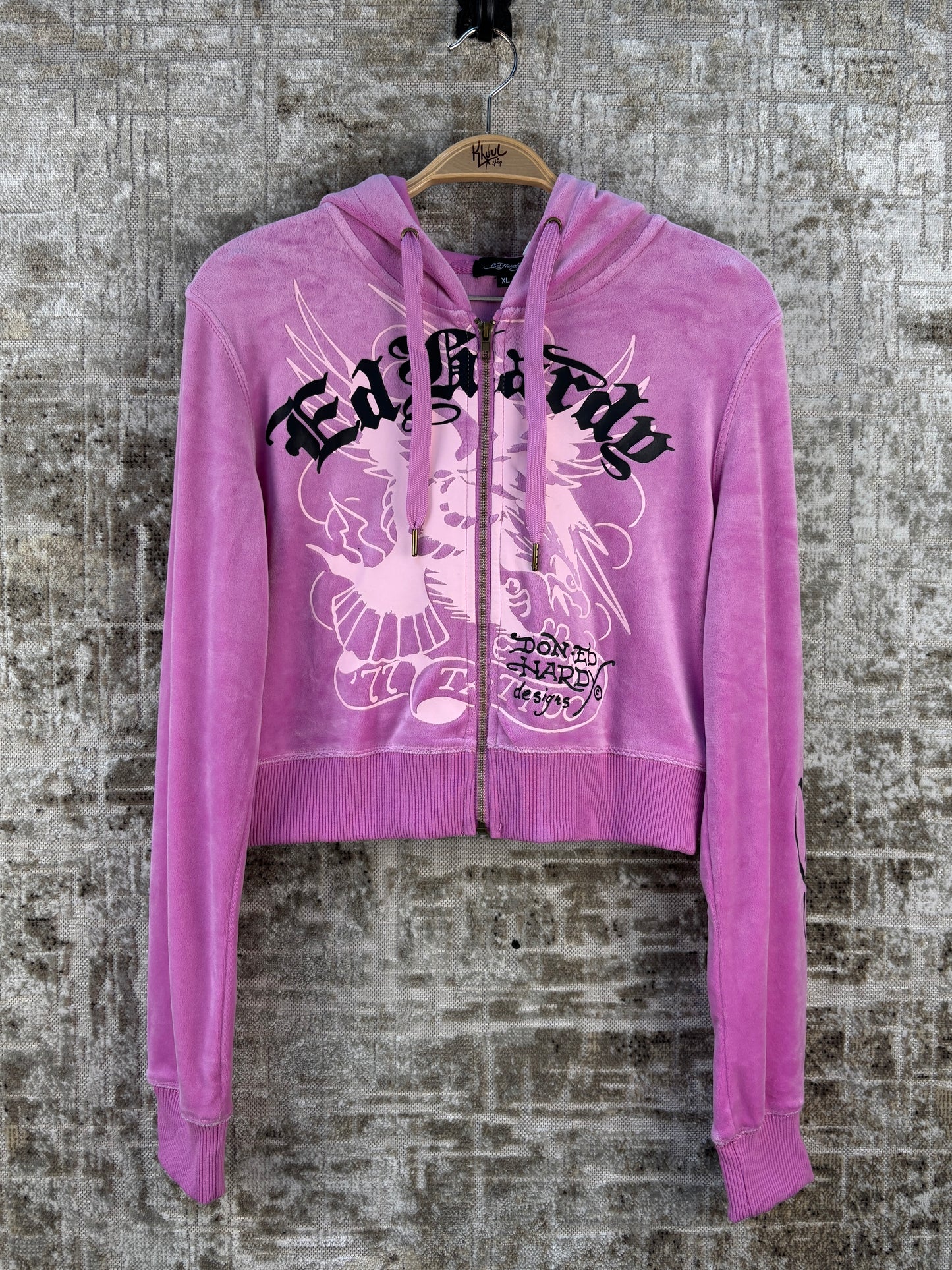 Women's Ed Hardy Orchid Color Tracksuit
