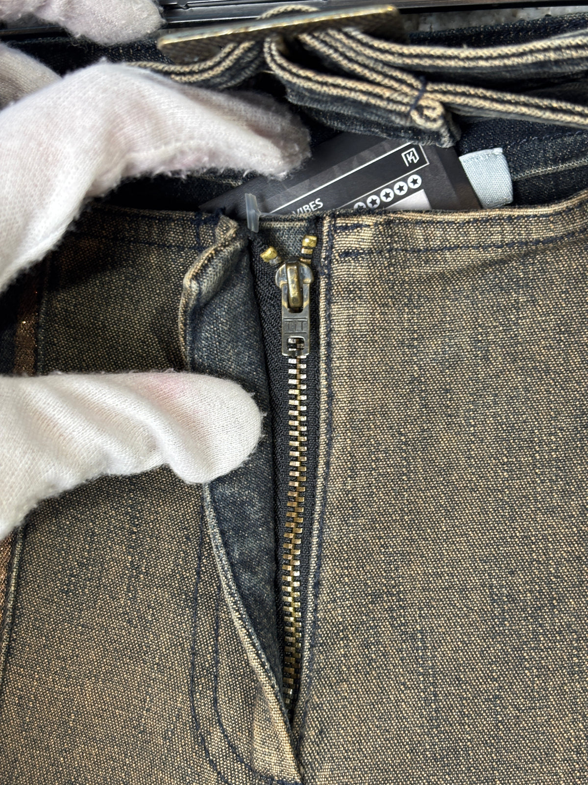 Y2K Belted Panelled Flare Jeans