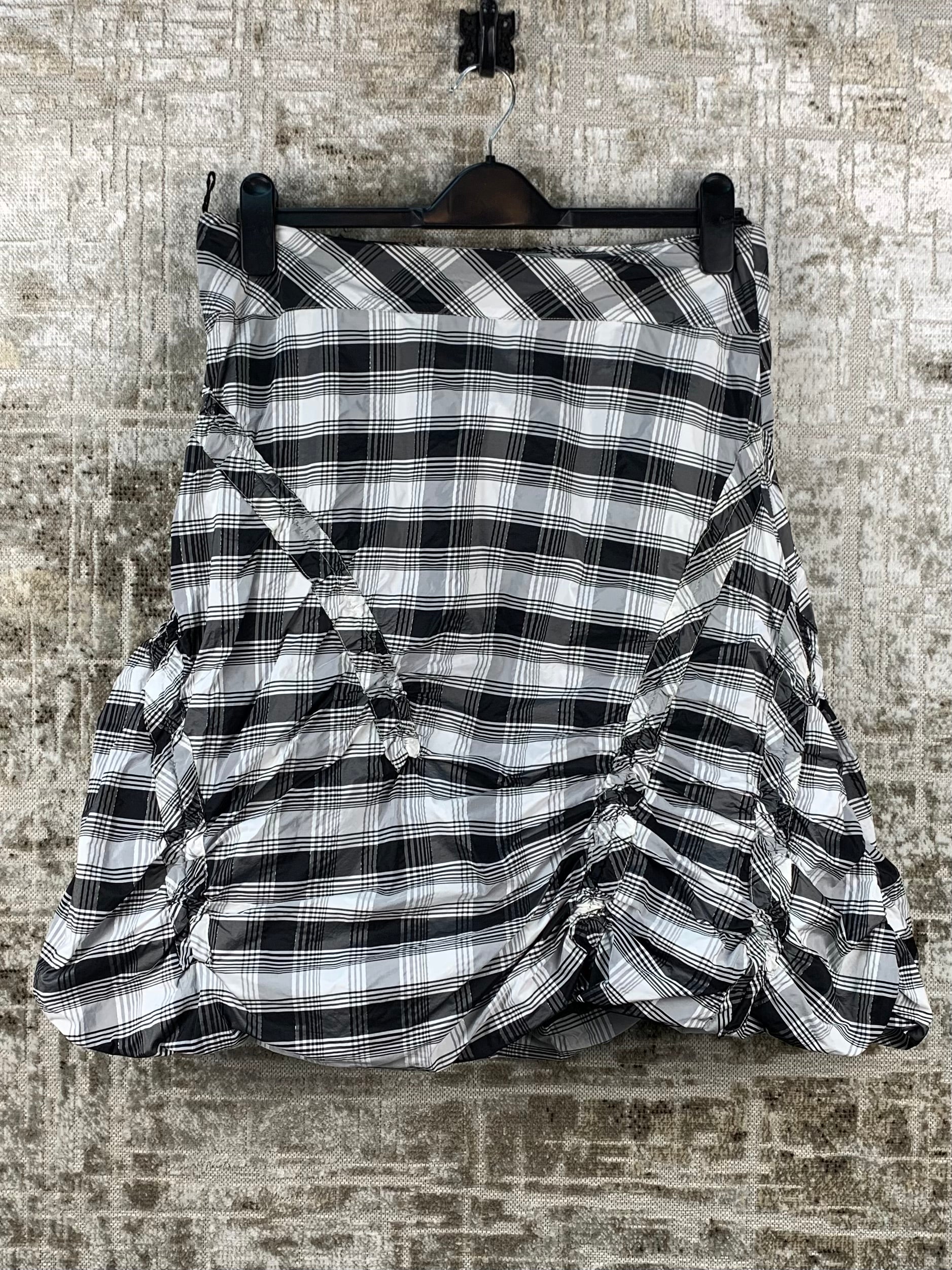 Womens Y2K Checkered Mini Skirt