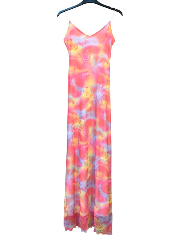 La Petite Française Mesh Slip Maxi Dress