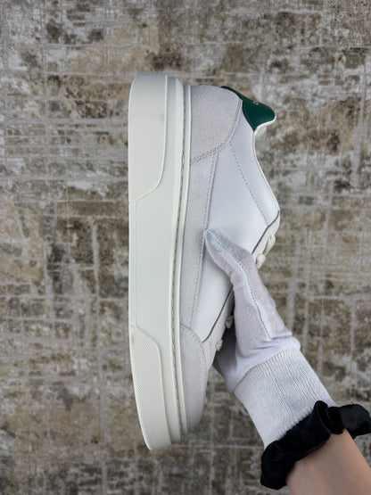 Ferragamo Gancini-Patch Calfskin Leather Sneakers