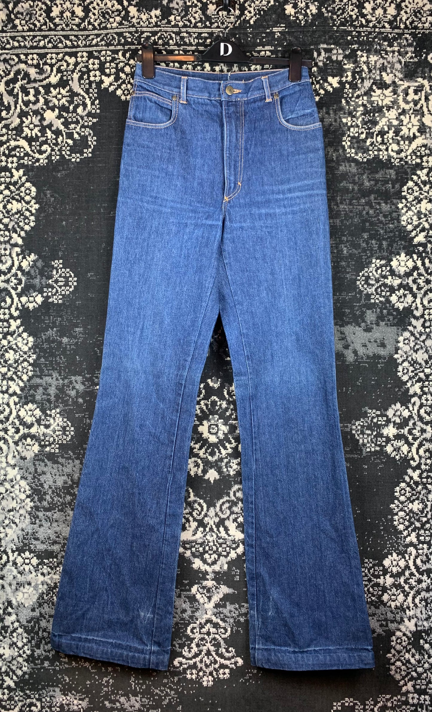 Men's Vintage Blue Flared Long Jeans
