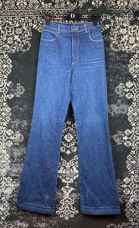 Men's Vintage Blue Flared Long Jeans