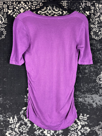 Women's Versace Purple V-Neck Sweater