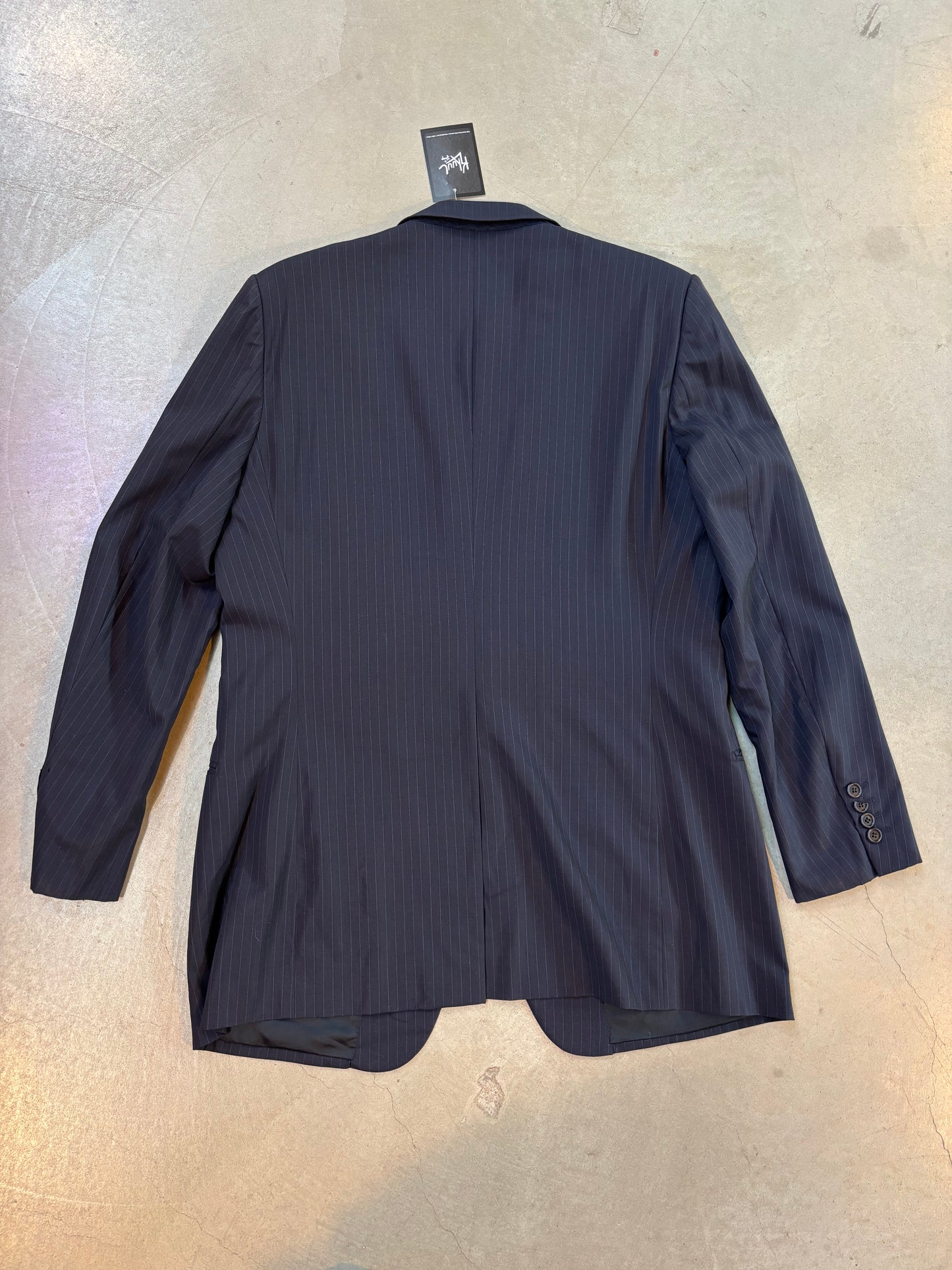 Dior Black Pinstripe Wool Blazer