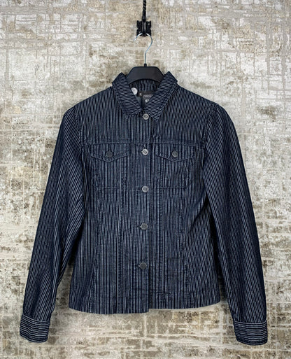 Womens Vintage Striped Velvet Monton Jacket