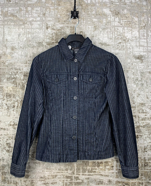 Womens Vintage Striped Velvet Monton Jacket