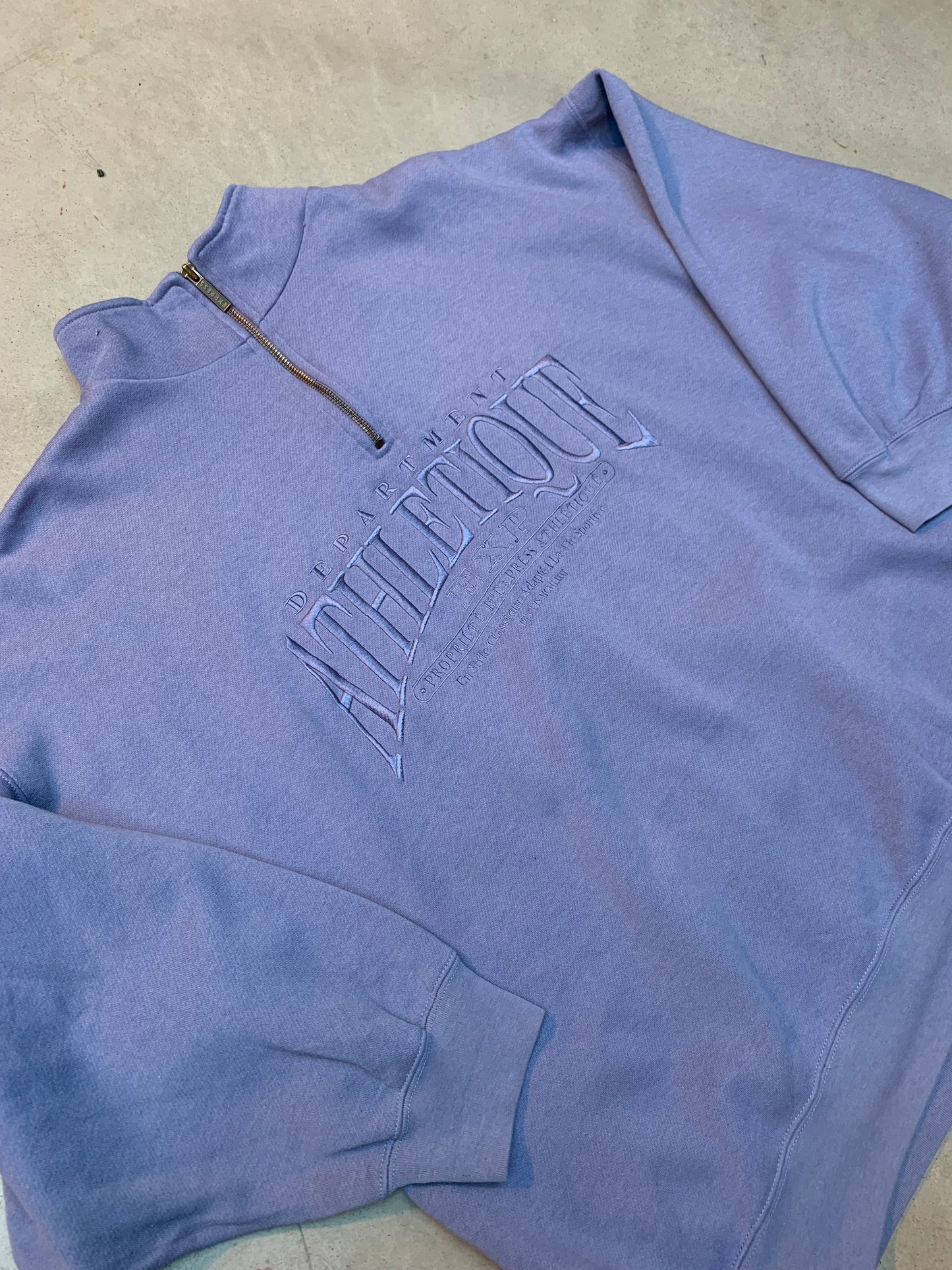 Vintage Men's Blue Department Athletique Pullover Sweatshirt