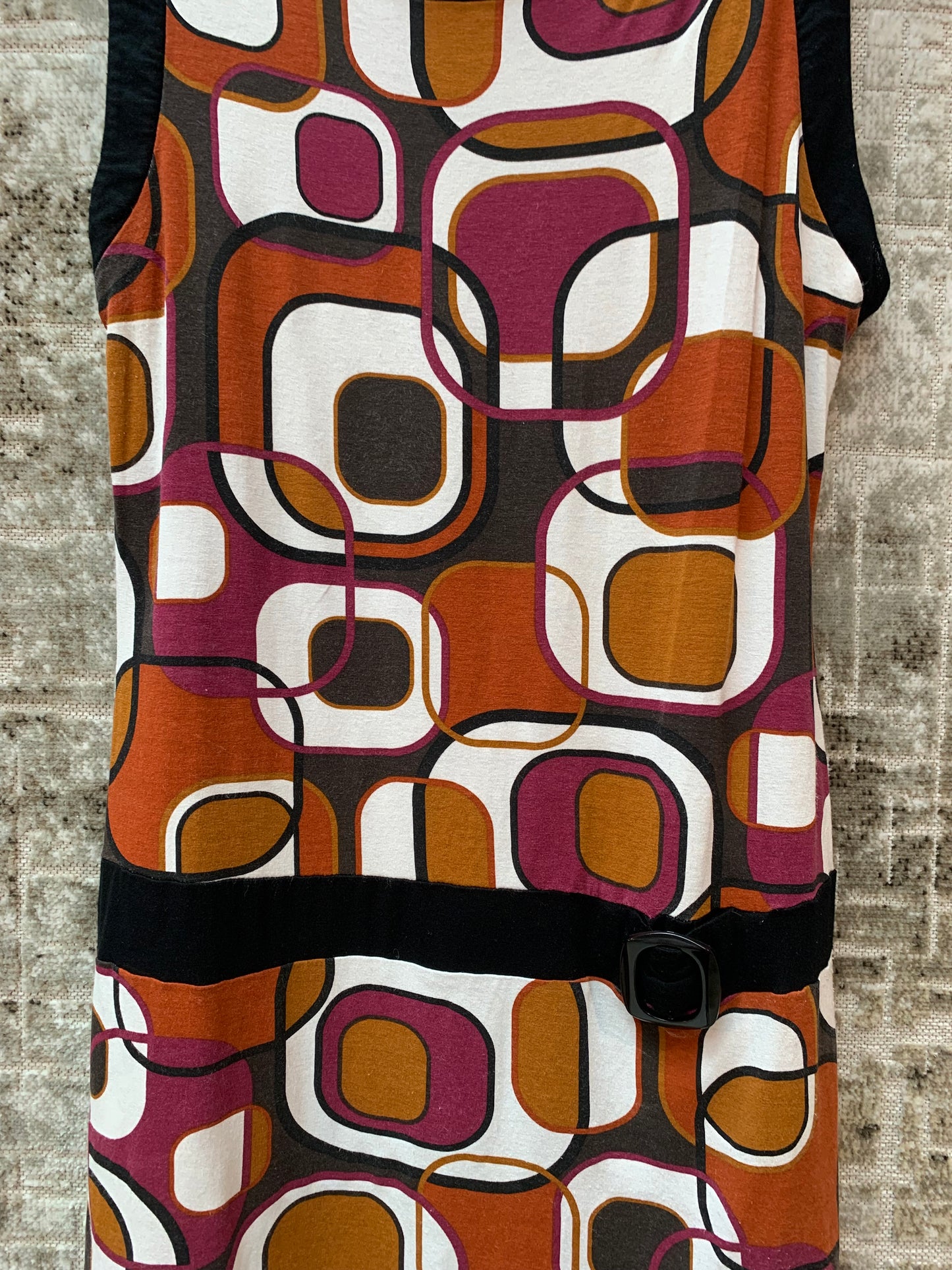 Promod Retro Geometric Sleeveless Mini Dress