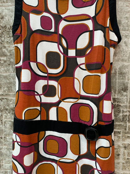 Promod Retro Geometric Sleeveless Mini Dress