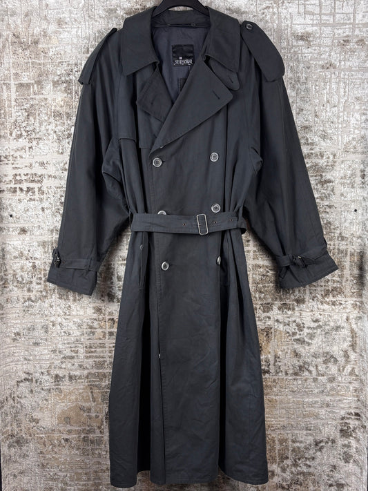 Mens Vintage Senator Dark Gray Trench Coat