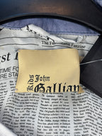 Kids Vintage John Galliano Blue Leather Jacket