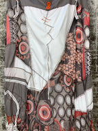 Womens Y2K Patchwork Midi Dress