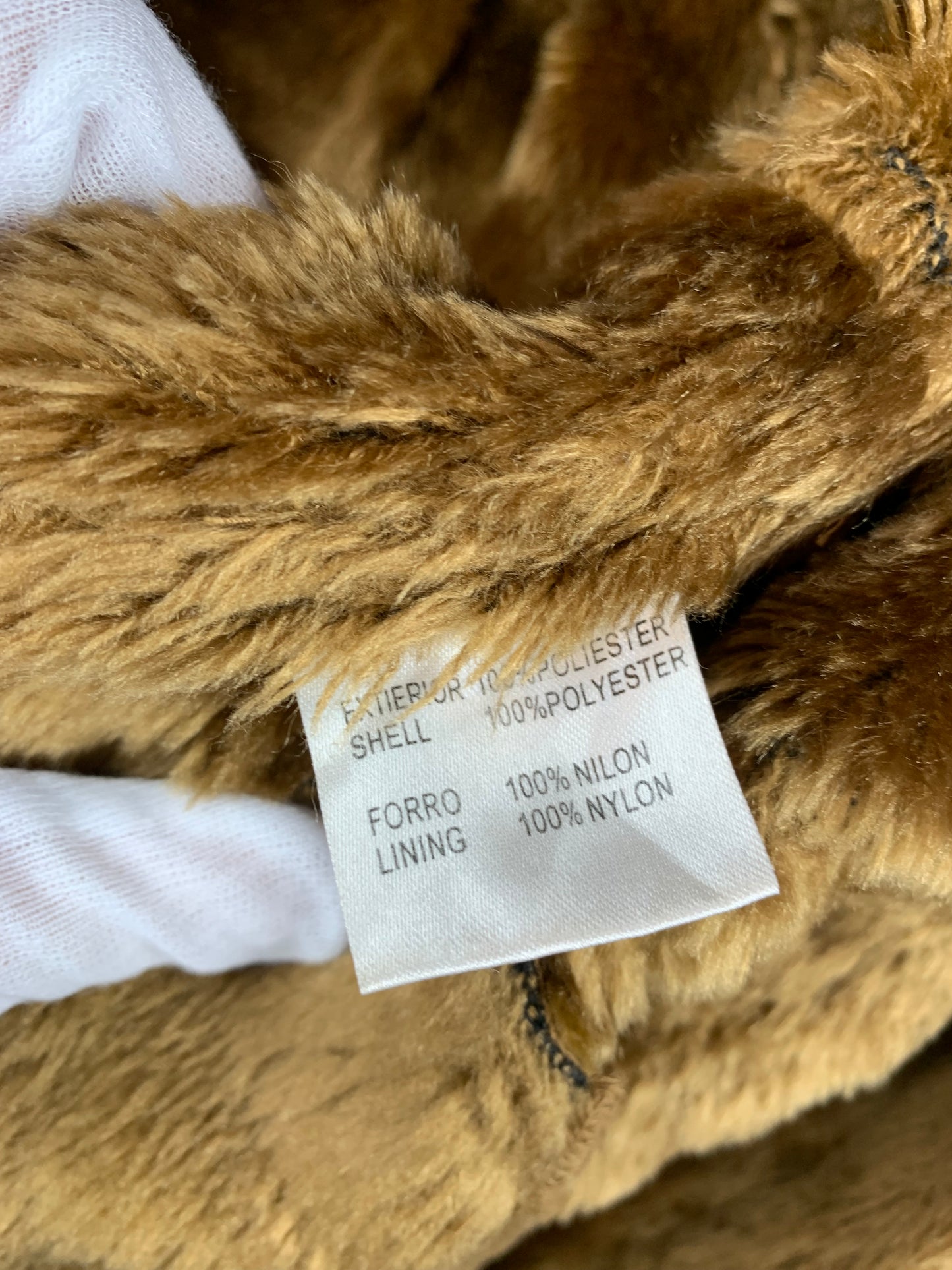 Vintage Punto Roma Faux Suede Shearling Duffle Jacket for Women