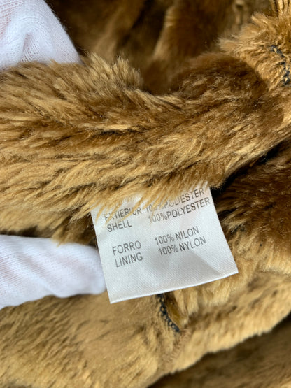 Vintage Punto Roma Faux Suede Shearling Duffle Jacket for Women