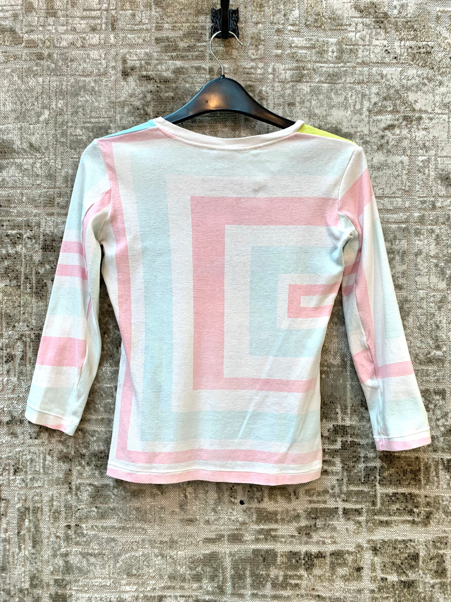 Blue Tower Barcelona Y2K Pop Art Graphic Long Sleeve Top
