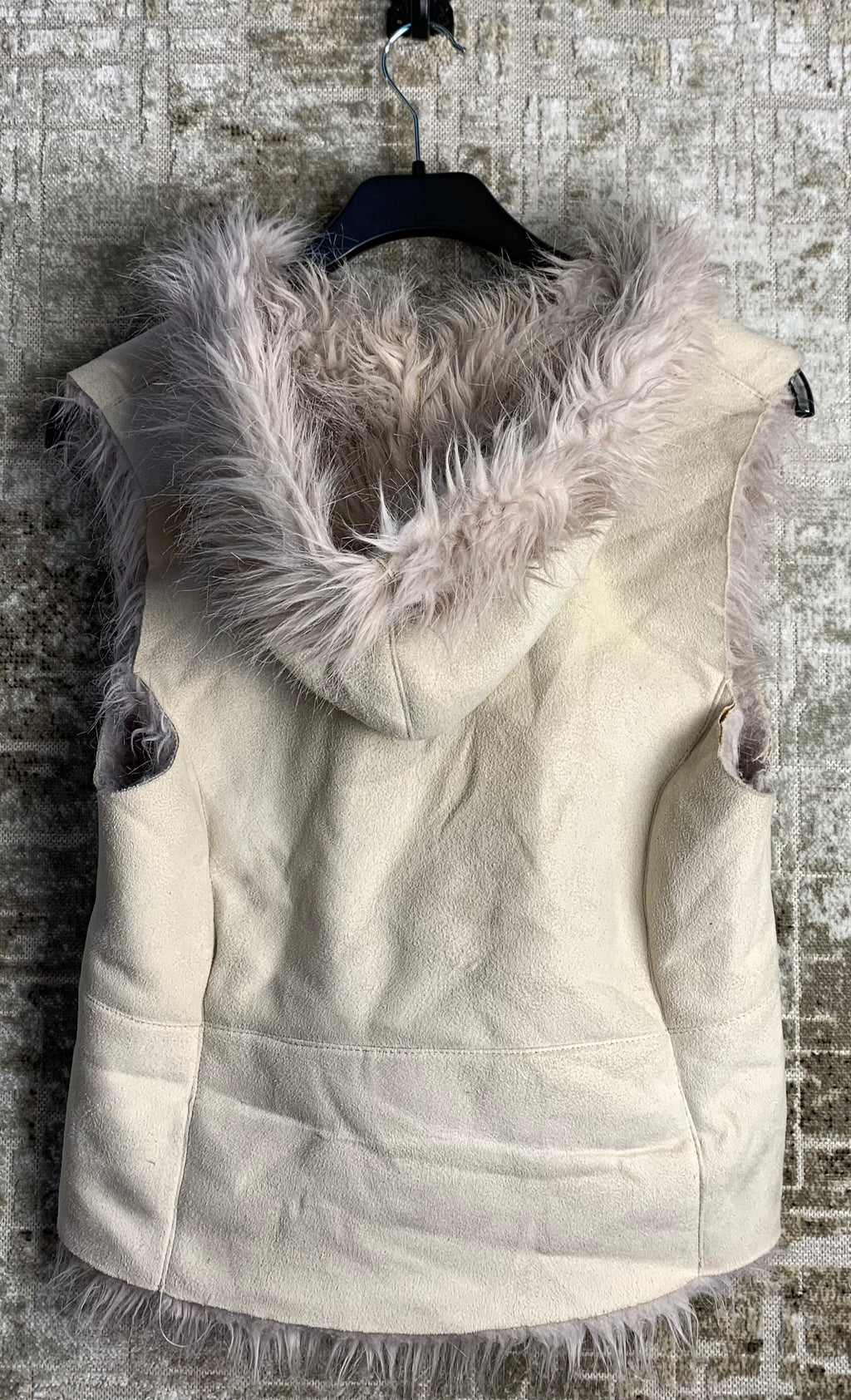 America Today Suede Faux Fur Toggle Vest