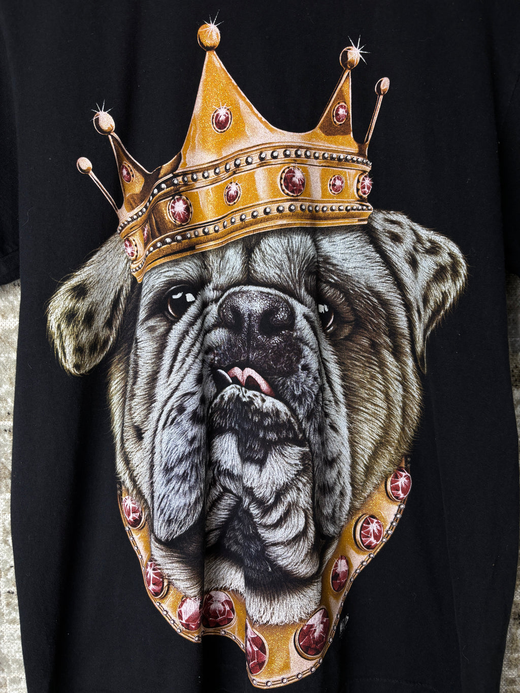 Wild Crowned Bulldog Graphic T-Shirt