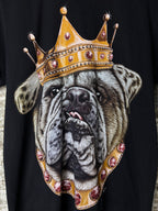 Wild Crowned Bulldog Graphic T-Shirt