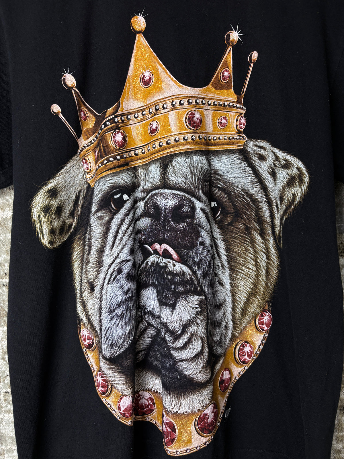 Wild Crowned Bulldog Graphic T-Shirt