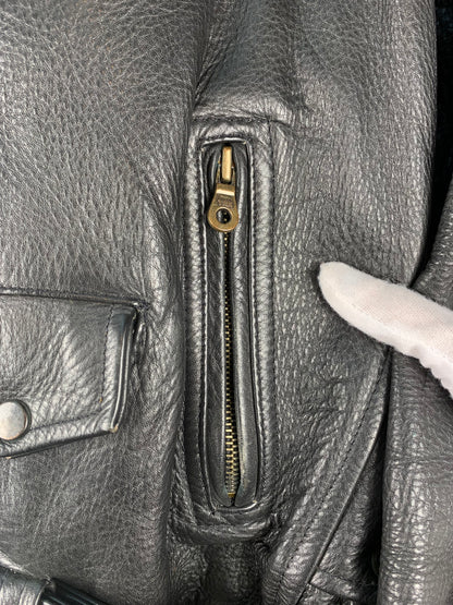 Men's Vintage Hallman Leather Biker Jacket Autographed by Udo & Stefan Kaufmann of Accept