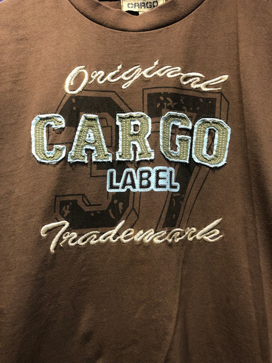 Vintage Cargo Label Brown Long Sleeve Shirt