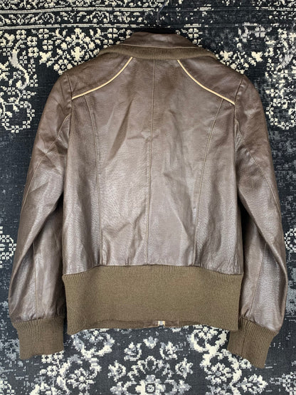 Women's Y2K Dark Brown Petroff Leather Jacket