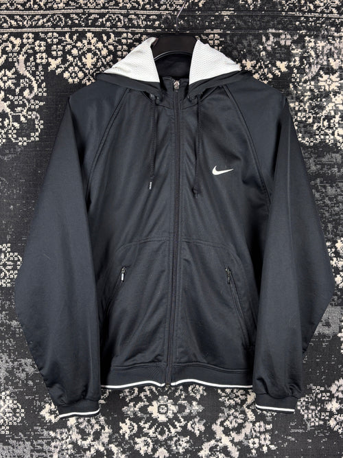 Men's Vintage Nike Black Hooded Track Jacket