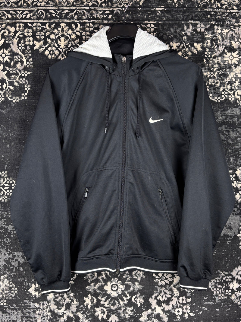 Men's Vintage Nike Black Hooded Track Jacket