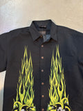 Black Flame Skeleton Shirt
