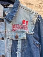 Women's Y2K Guess Dragon Embroidery Denim Jacket