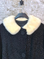 Vintage Persian Lamb Coat with Fur Collar