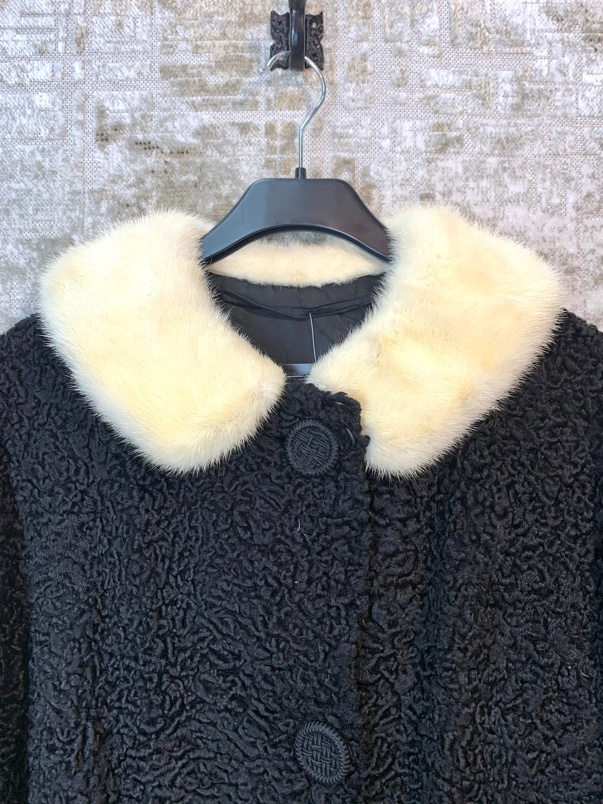 Vintage Persian Lamb Coat with Fur Collar