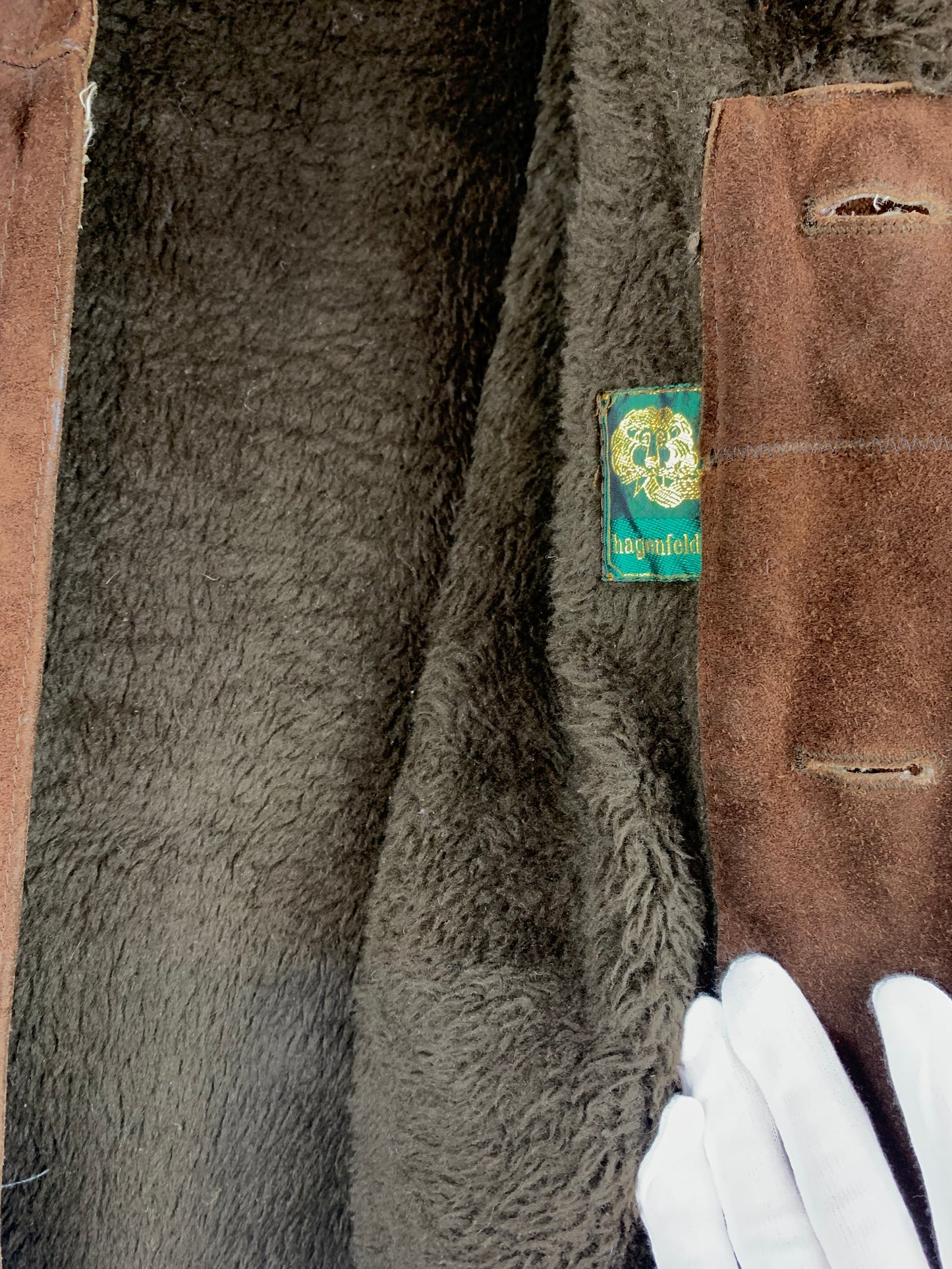 Vintage Aaltonen Brown Suede Long Coat with Belt