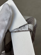 Brunello Cucinelli Striped Pointed Brown Cream Tie
