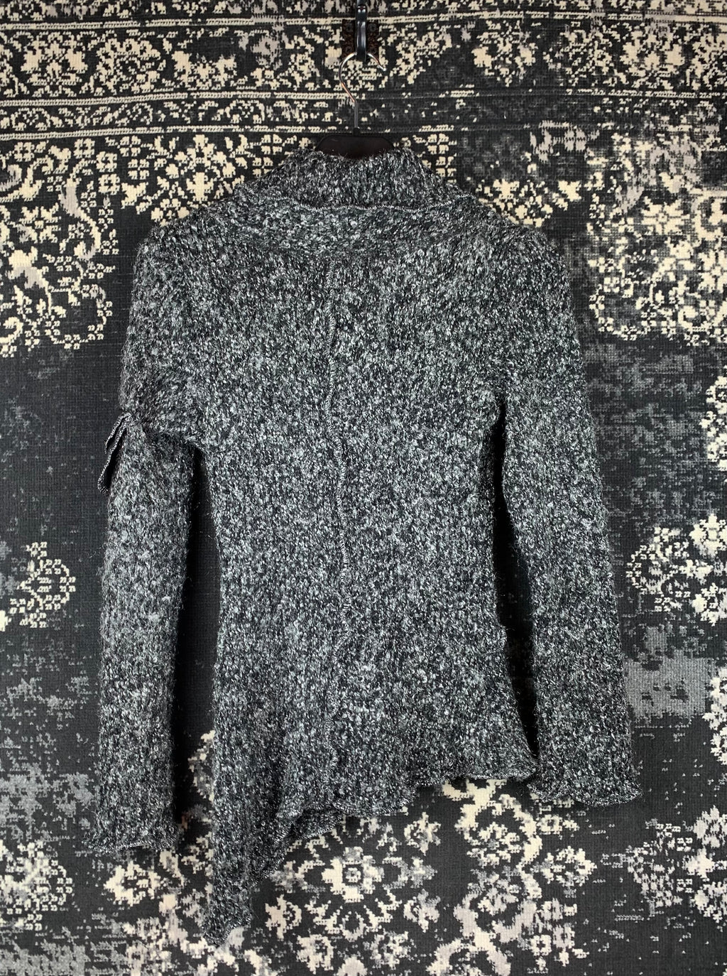 Women's Vintage LISSA Gray Black Knitted Sweater