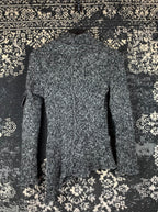 Women's Vintage LISSA Gray Black Knitted Sweater
