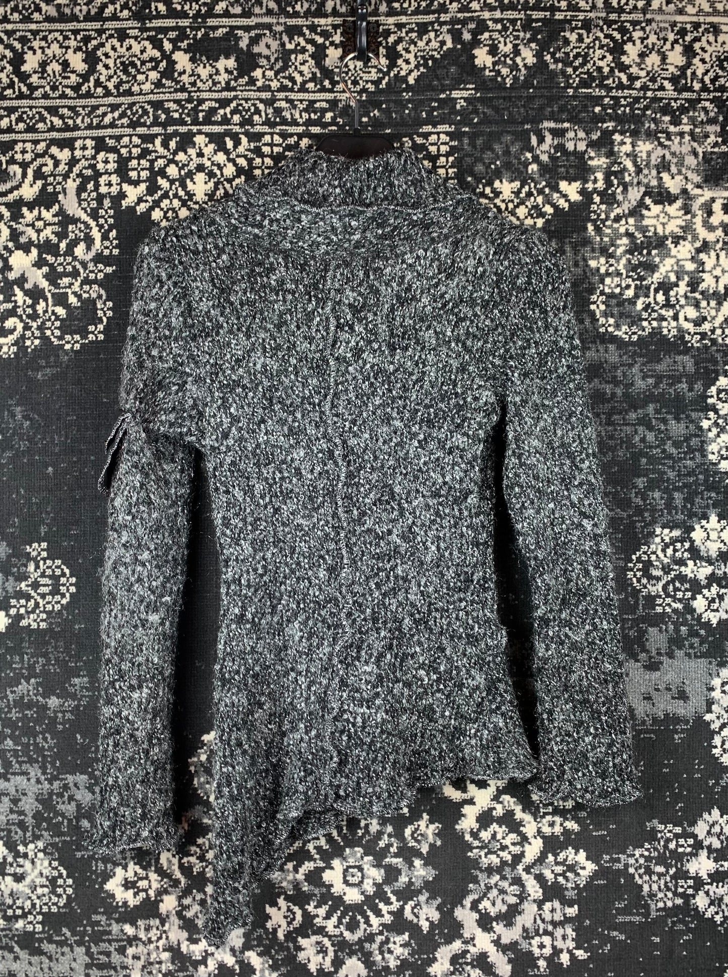 Women's Vintage LISSA Gray Black Knitted Sweater