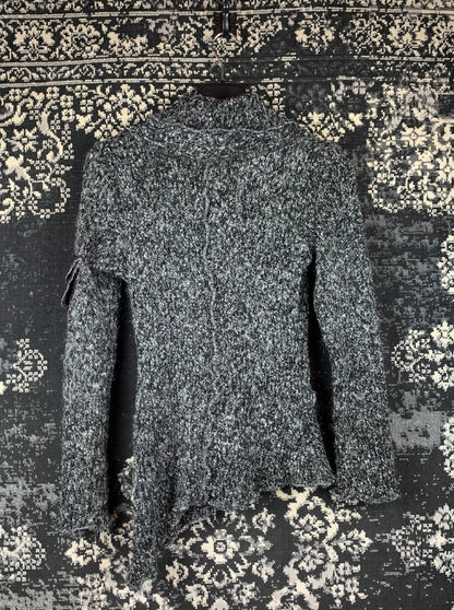 Women's Vintage LISSA Gray Black Knitted Sweater