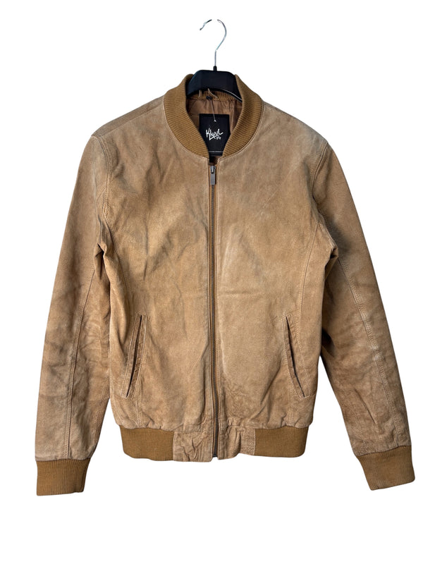 LIV Suede Leather Bomber Jacket
