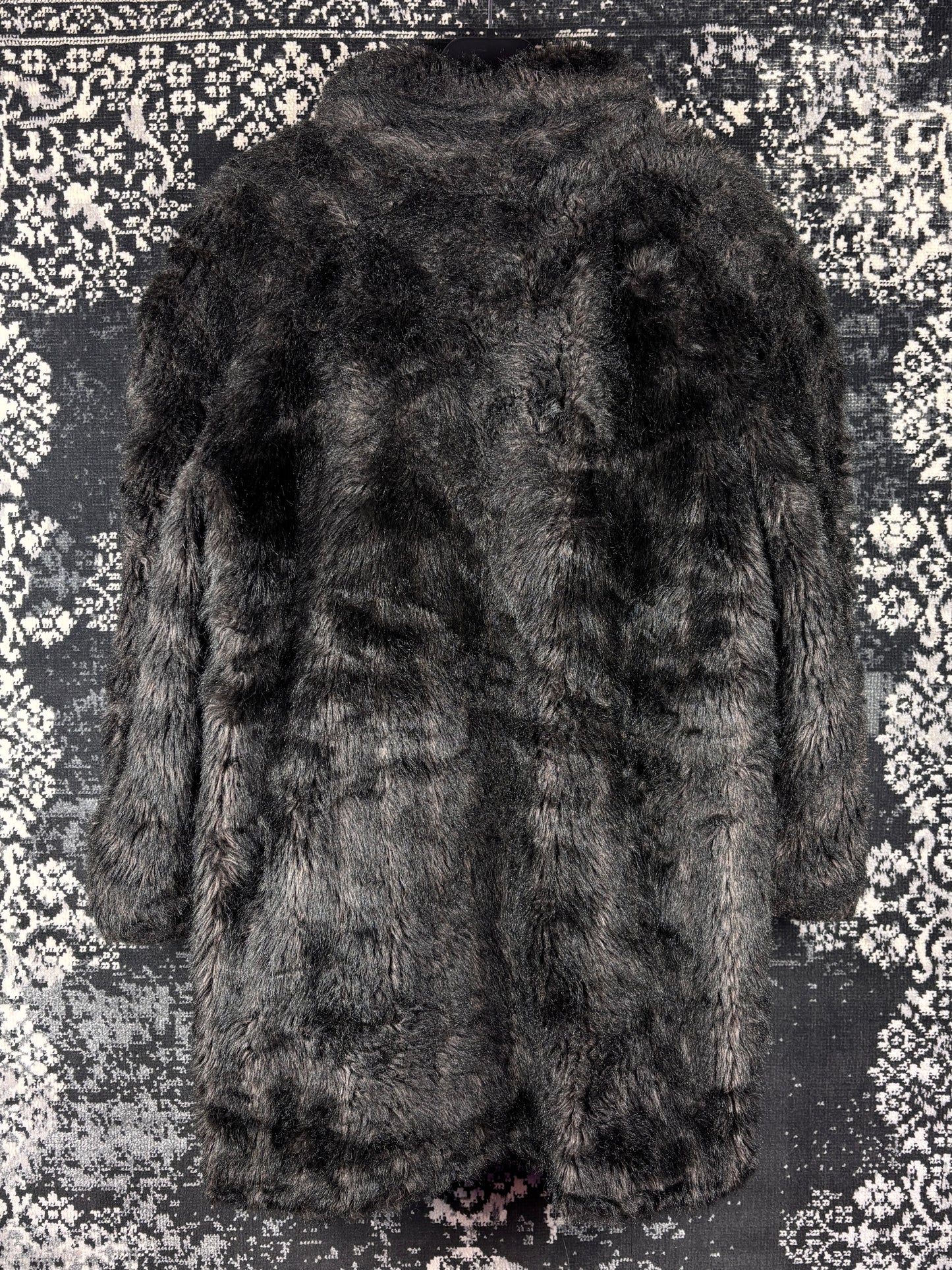 Women's Vintage Dark Brown Faux Fur Coat