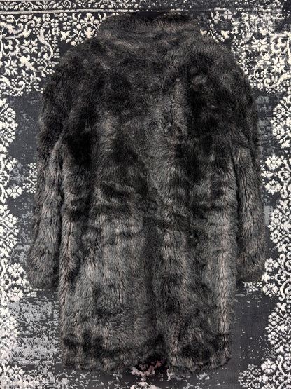 Women's Vintage Dark Brown Faux Fur Coat