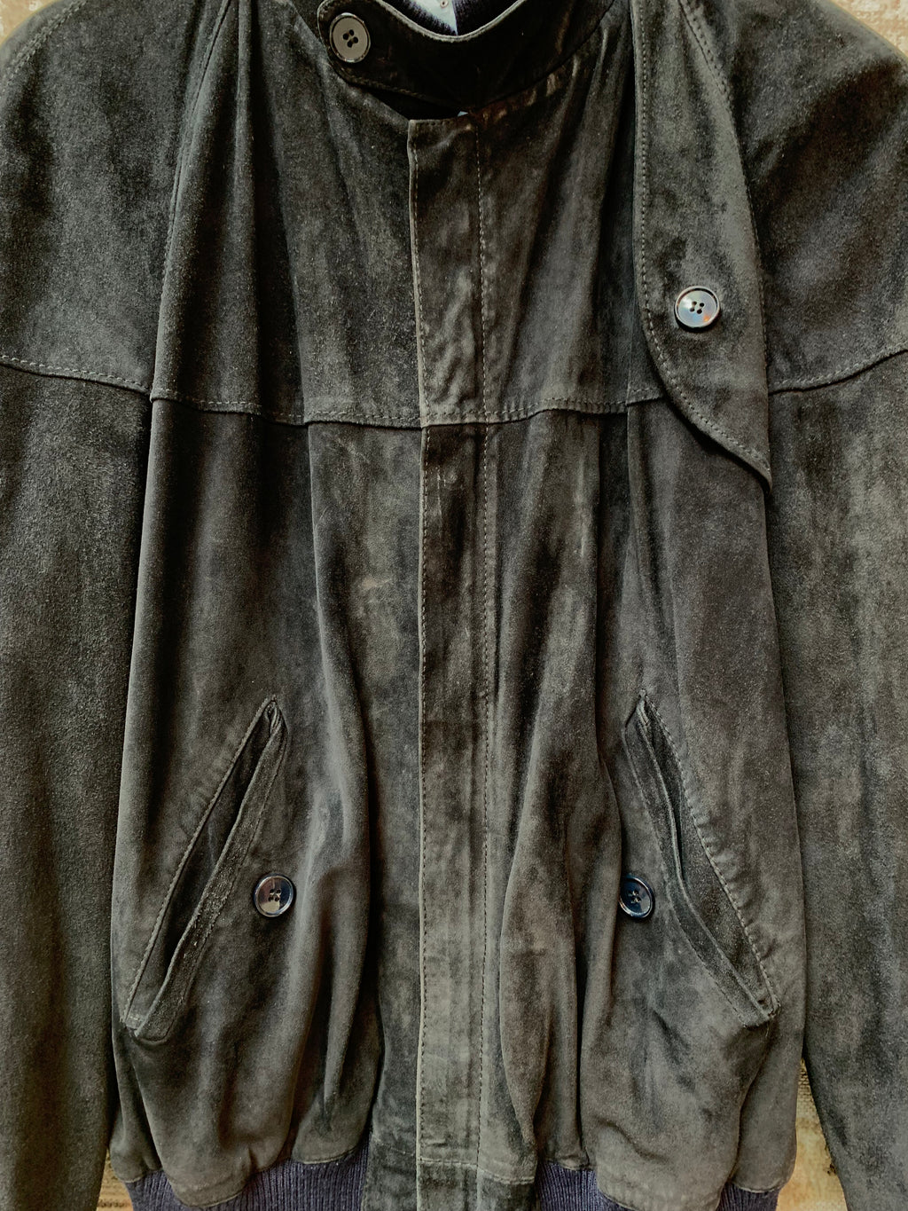 Leonardo Suede Bomber Jacket
