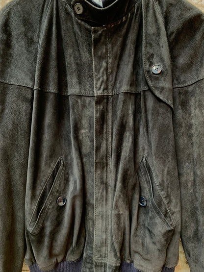 Leonardo Suede Bomber Jacket
