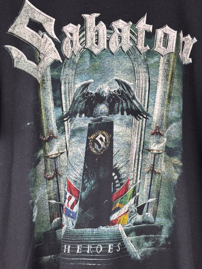 Men's Vintage Sabaton Heroes Album Black Graphic Band T-Shirt
