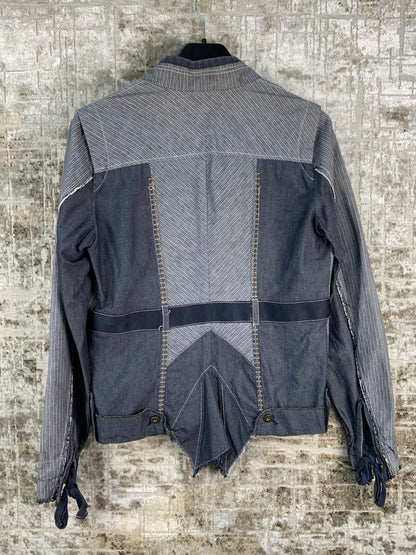 Womens Vintage Denim Patchwork Jacket