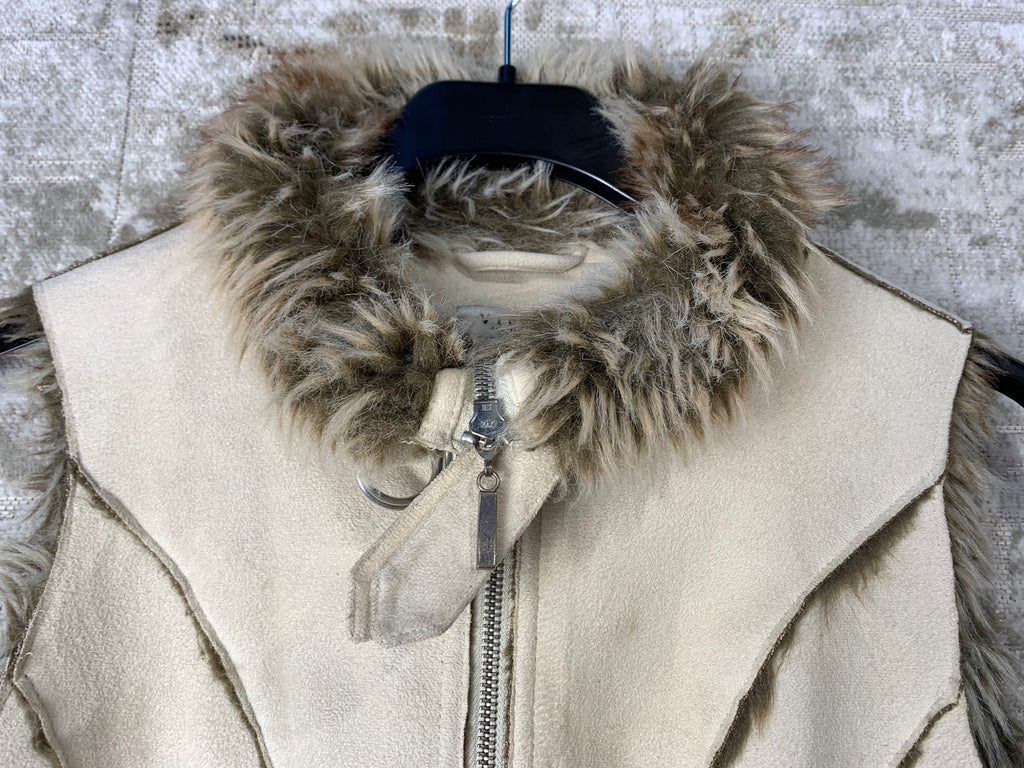 Vila Clothes Faux Shearling Fur Gilet