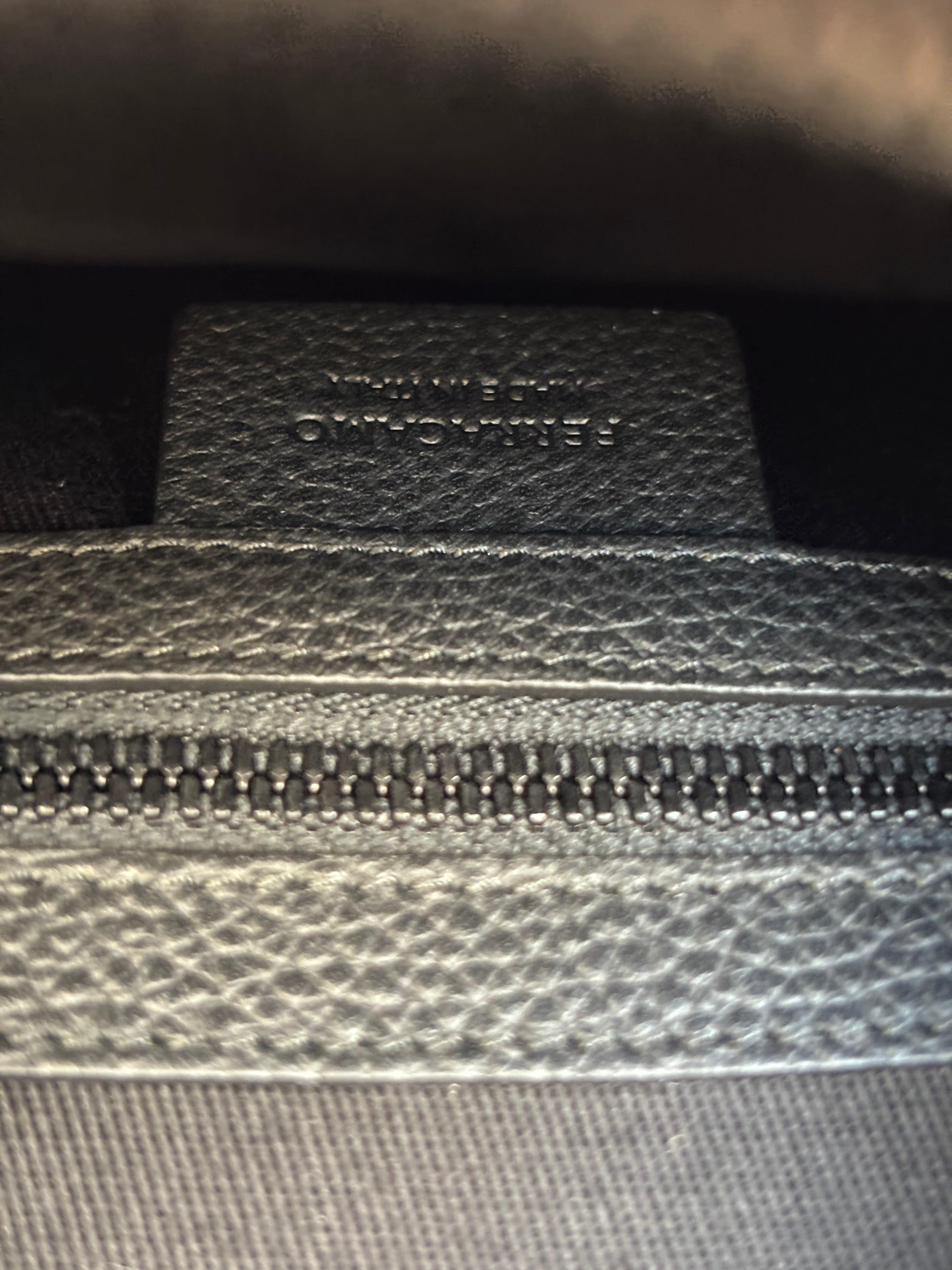 Salvatore Ferragamo Gancini Buckle Leather Shoulder Bag