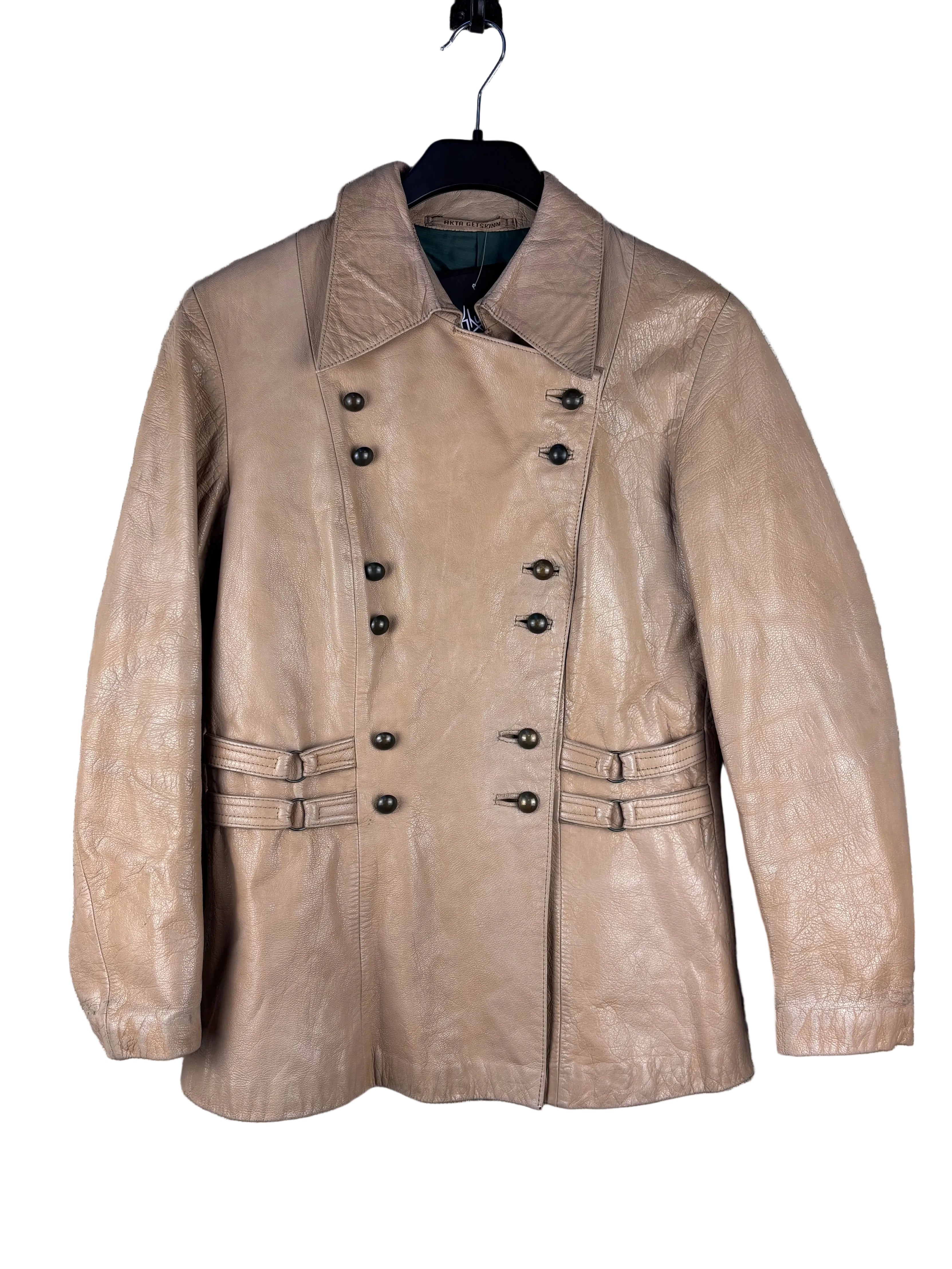 Vintage Double-Breasted Leather Jacket